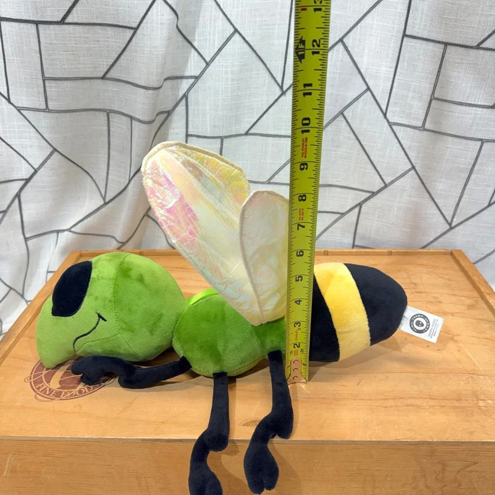 Alien Fresh Jerky‎ Green Bee Plush Iridescent Wings Stuffed Animal Baker CA 15in